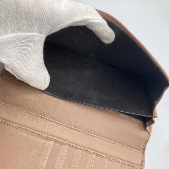 🔹️ GUCCI 🔹️ long leather wallet purse Italy Brown Canvas heart ✨️🤎 - Picture 6 of 13